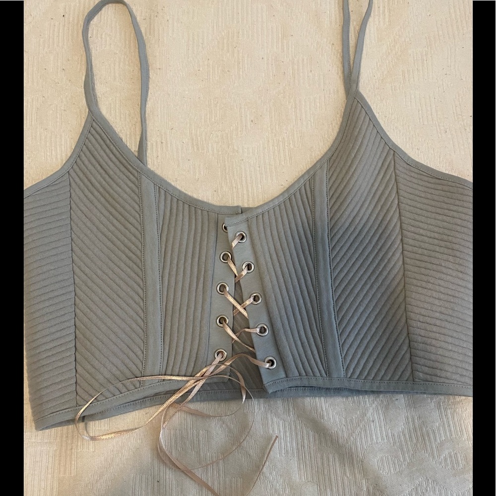 TopShop Gray Lace Up Size 12